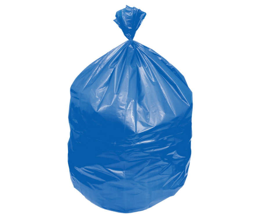 Eco Blend® Max 0.8-Mil. 40-45 Gal. LLDPE Blue Can Liner (40 in. x 46 in., 25/Roll, 150/Case)